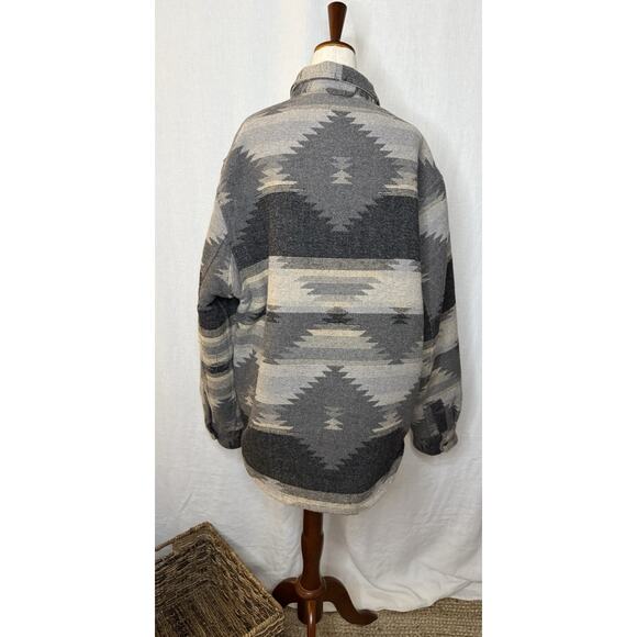 Men’s Jachs NY Wool Blend Sherpa Lined Shirt Jacket with Grey and Black, Size XL - Picture 2 of 5